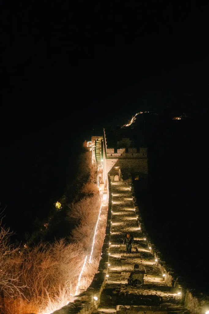 Simatai, China Wall at night